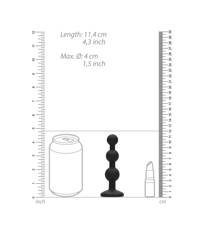 Ouch! Ergonomic Silicone Diamond Butt Plug - Ouch! Collection 11.4 cm