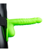 Ouch! Hollow Glow-in-the-Dark Gebogen Strap-On Met Verstelbare Heupband Groen