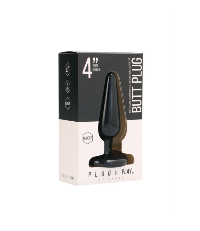 Plug Play Ultra-Soft 1 cm Butt Plug with Suction Cup - Safe & Comfortable Rubber
