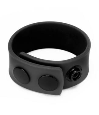 Prowler Red Prowler Red Zwarte Siliconen Cockring Met Drukknopen Voor Comfortabele Pasvorm