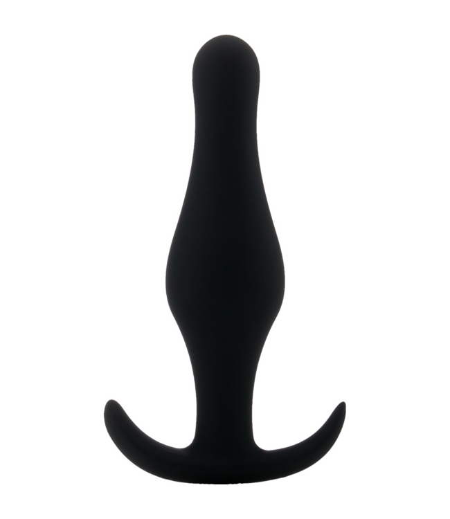 Shots Toys Anale Plug Met Handvat 9,5 cm – Compacte Siliconen Stimulator Zwart