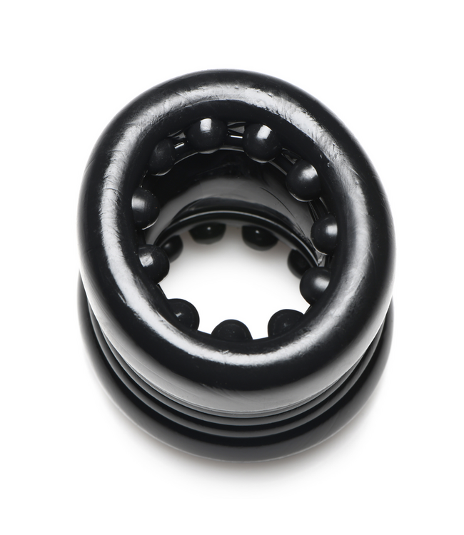 XR Brands Black Ball Stack Stretcher - Comfortable, Safe & Phthalate-Free Pleasure