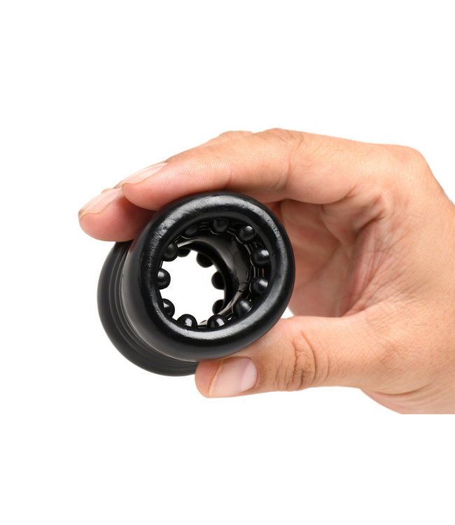 XR Brands Black Ball Stack Stretcher - Comfortable, Safe & Phthalate-Free Pleasure