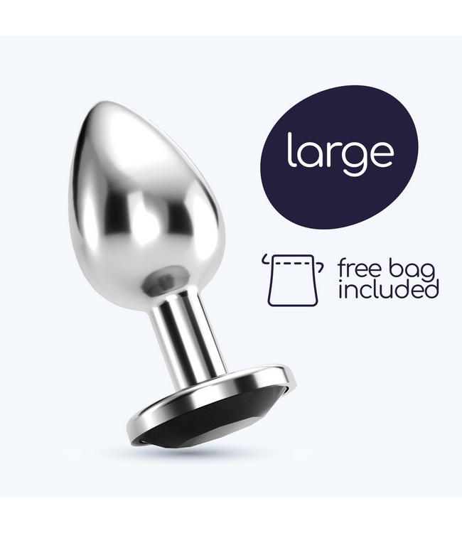 Crushious Bijou Large Black Anal Plug - Elegant & Stylish for All Users