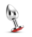 Crushious Crushious Metalen Anaalplug Met Rood Sieraad 8,5 cm Voor Temperatuurspel