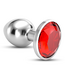 Crushious Crushious Metalen Anaalplug Met Rood Sieraad 8,5 cm Voor Temperatuurspel