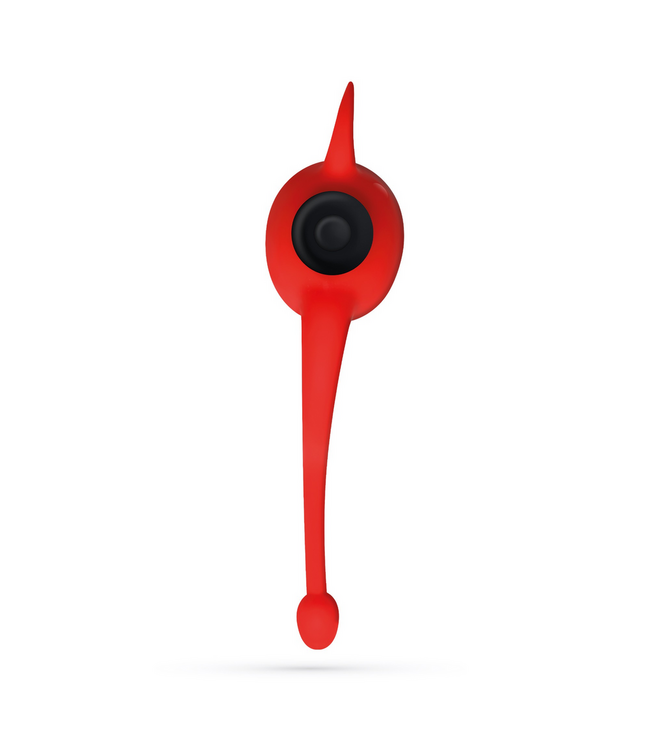 Crushious Daemon Red Vibrating Cock Ring - 10 Settings for Ultimate Pleasure