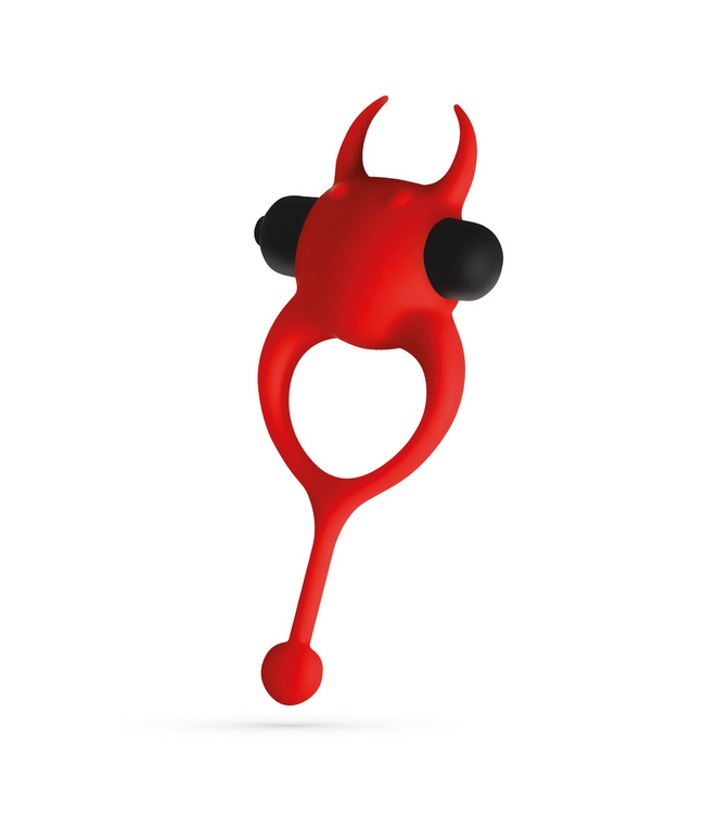 Crushious Daemon Red Vibrating Cock Ring - 10 Settings for Ultimate Pleasure