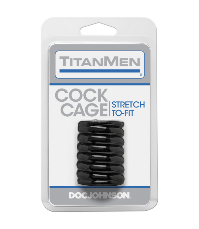 Doc Johnson TitanMen Cock Cage – Dehnbarer Cockring für optimale Stimulation