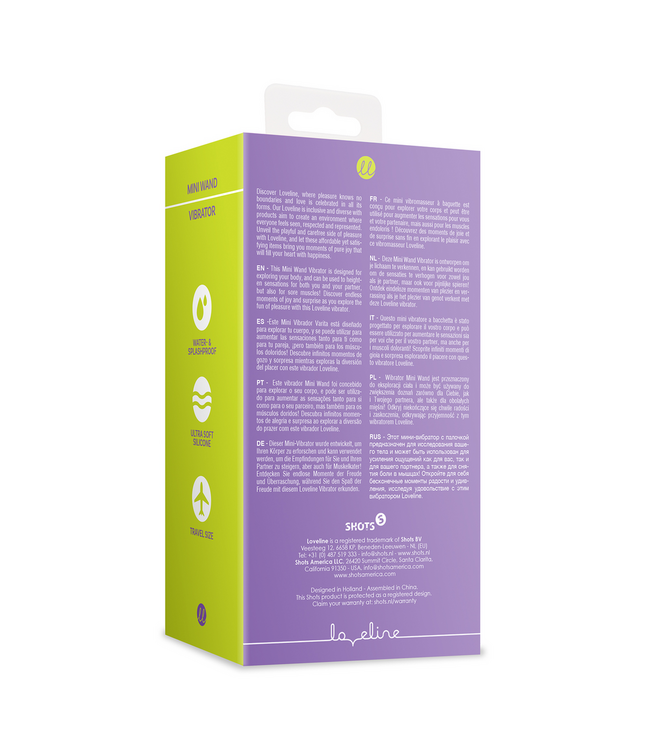Loveline Loveline Compact Mini Wand Vibrator Voor Pijnverlichting En Sensuele Stimulatie
