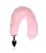 Ouch! LED Vossenstaart Met Metalen Buttplug 8,2 cm Roze Voor Beginners En Gevorderden
