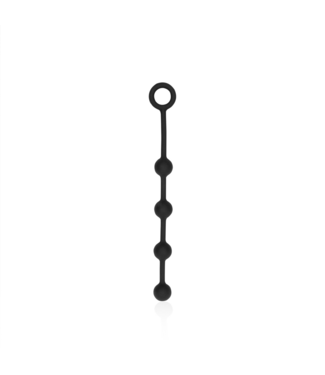 Ouch! Siliconen Anale Kralen Set 4 Stuks Met Trekring – Klein, Zwart & Veilig