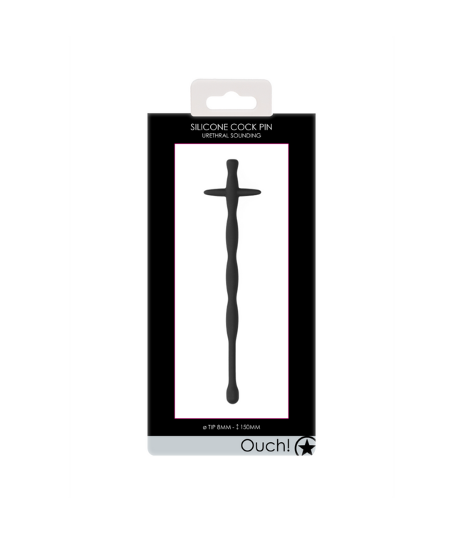 Ouch! Siliconen Urethrale Sounding Pin 0,3/8 mm Veilig en Functioneel