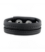 Red Leather Leren Verstelbare Cockring Zwart Met Metalen Drukknopen – 30-55 mm