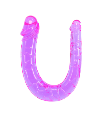 Seven Creations Dubbele Jelly Dildo Met Variabele Diameter En Gelaagde Textuur 14,5 cm