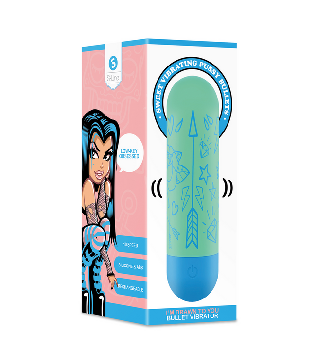 S-Line by Shots Powerful Green Bullet Vibrator | 10 Speed Deep Vibrations, Discreet Design
