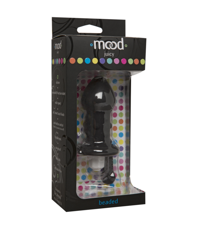 Doc Johnson Mood Juicy Siliconen Beaded Butt Plug Met Verwijderbare Bullet Vibrator 12,5 cm