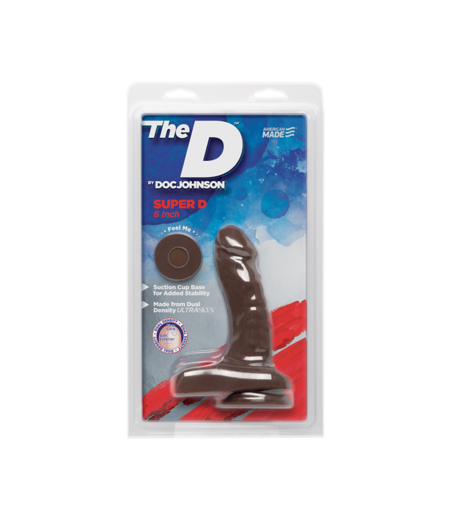 Doc Johnson Super D 6'' Dildo – Realistisch, flexibel mit starkem Saugnapf