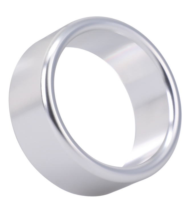 Doc Johnson Alloy Cockring Medium Met Dura Technology – Lichtgewicht Geborsteld Aluminium