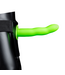 Ouch! Gebogen Hollow Strap-On 20,6 cm Met Neon Groen Glow In The Dark