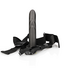 Ouch! Textured Curved Hollow Strap-On 15.2 cm – Gunmetal for Ultimate Pleasure