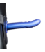 Ouch! Curved Textured Hollow Strap-On 15.2 cm - Adjustable Metallic Blue