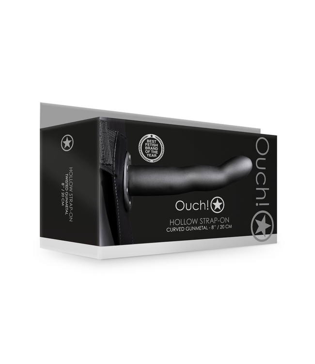Ouch! Curved Hollow Strap-On 15.2cm - Adjustable Comfort & Intense Pleasure
