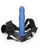 Ouch! Ouch! Metallic Blue Curved Hollow Strap-On - 15.2 cm Pleasure Toy