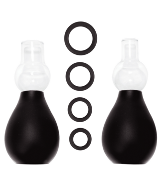 Ouch! Tepelversteviger Set Met Pomp En Rubber Ringen Voor Intensiteit En Gevoeligheid