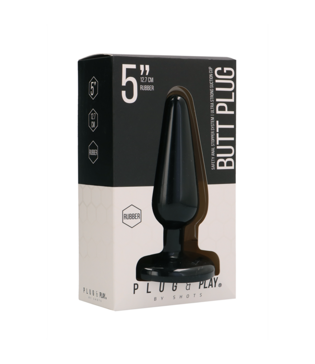 Plug Play Safe & Comfortable 5-Inch Butt Plug with Strong Suction Cup