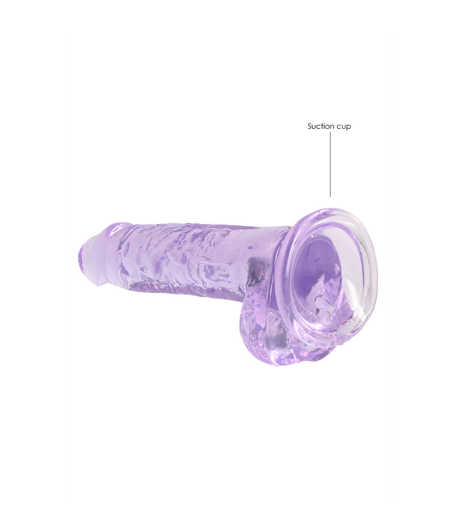 RealRock Realistic 19 cm Dildo with Balls – Crystal Clear, Body-Safe, Suction Cup