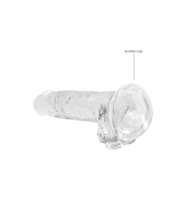 RealRock RealRock Crystal Clear Transparante Dildo Met Zuignap En Ballen 19 cm