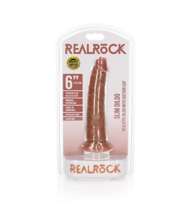 RealRock Realistische Slanke Dildo 15,5 cm Met Zuignap Voor G-Spot Stimulatie