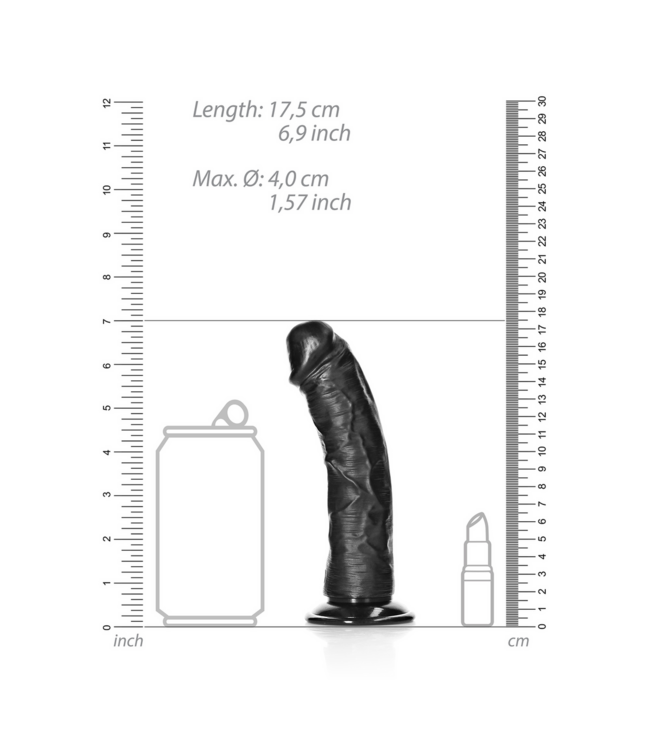 RealRock RealRock Curved 9.2 cm Dildo with Suction Cup for G-Spot Pleasure