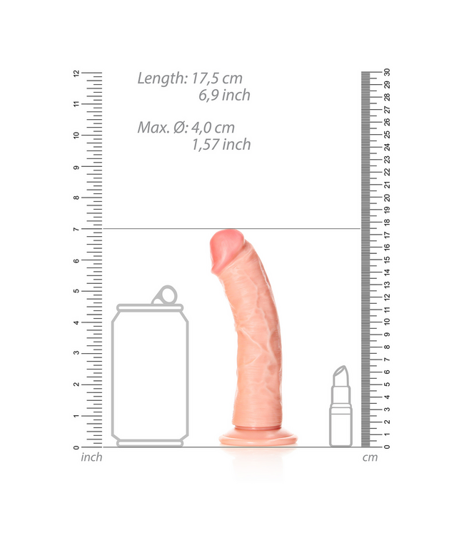 RealRock Realistische Gebogen Dildo 15,5 cm Met Zuignap Voor Handsfree Gebruik