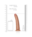 RealRock RealRock Slanke G-Spot Dildo 18 cm Met Stevige Zuignap Voor Beginners