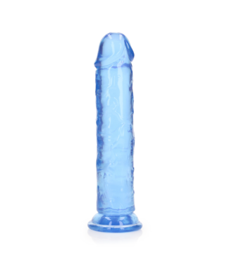 RealRock Gerader Dildo mit Saugnapf 22 cm – Transparente Lust für alle!