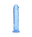 RealRock Transparante Rechte Dildo Met Zuignap 22 cm - Bodysafe TPE Crystal Clear