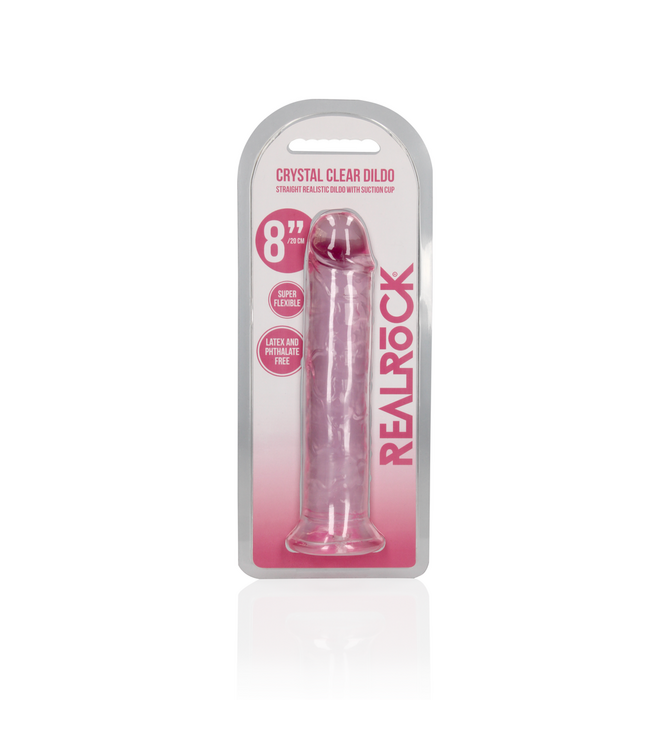 RealRock Crystal Clear Realistische Dildo 22 cm Met Zuignap Voor Anale En Vaginale Stimulatie