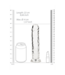 RealRock REALROCK TRANSPARENTER DILDO 22 CM MIT SAUGNAPF – PHTHALATFREI