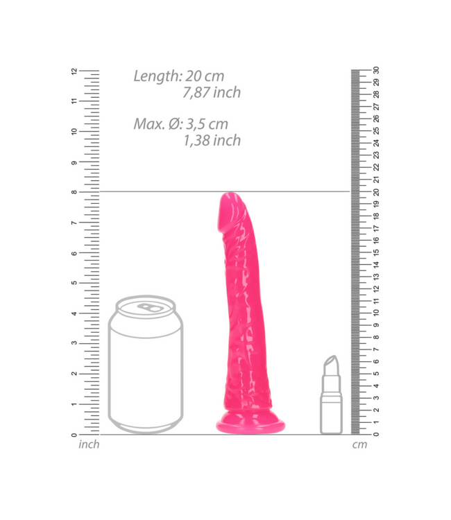 RealRock RealRock Glow in the Dark Realistische Dildo Met Zuignap 18 cm Groen