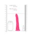 RealRock REALROCK Glow in the Dark Dildo - 20cm Slim Suction Cup Pleasure Toy