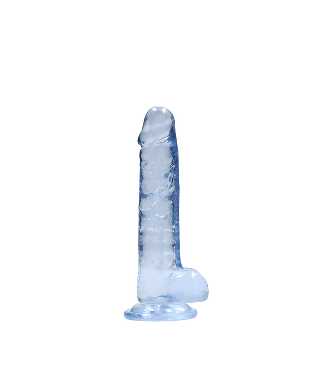 RealRock Realistic 19 cm Dildo with Balls - Safe, Crystal Clear, Suction Cup