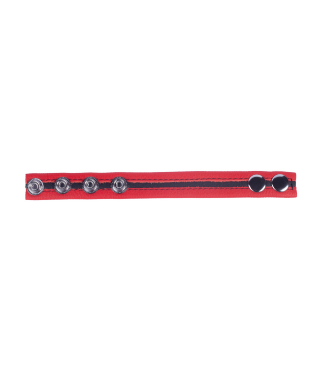 Red Leather Tippy Leather Cock Ring Red - Enhance Erections with Comfort & Style