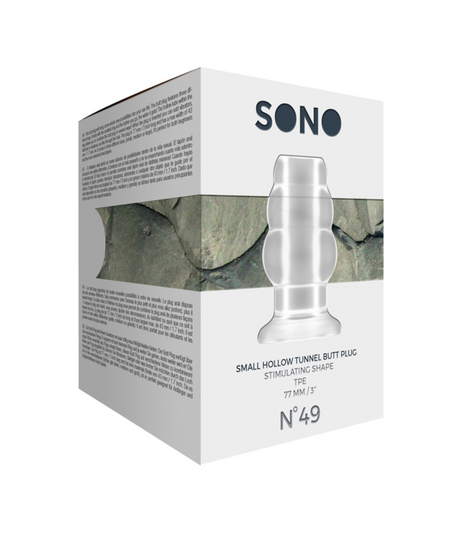 Sono No. 49 Hollow Tunnel Butt Plug - Small 7.7cm, Versatile & Sensational