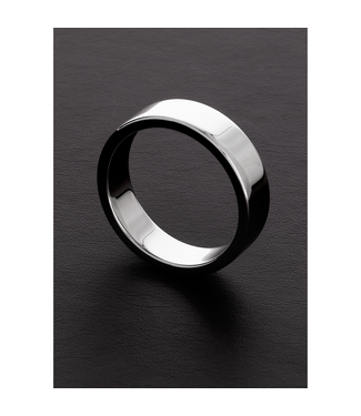 Steel by Shots Roestvrijstalen Hoogglans Cockring Flat C-Ring Voor Duurzame Erectie