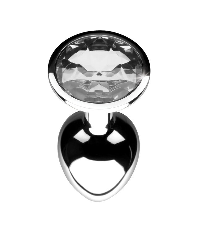 XR Brands Aluminium Anale Plug Klein 7,2 cm Met Kristallen Juweel - XR Brands