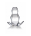 XR Brands Transparante Holle Anal Plug Klein 8,9 cm Van Flexibel TPE