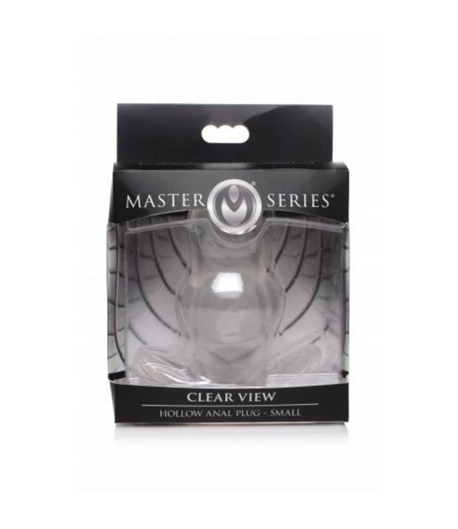 XR Brands Clear View Hollow Anal Plug - Small, Transparent, Flexible & Comfortable