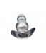 XR Brands Clear View Hollow Anal Plug - Small, Transparent, Flexible & Comfortable